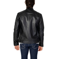 Peuterey Black Lamb Leather Leather Jacket