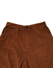Jucca Braune Weite Hose High Waist Cord Denim Jeans