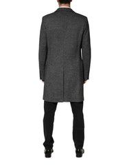Dolce & Gabbana Grijze Lange Trenchcoat voor Heren van Wolmix