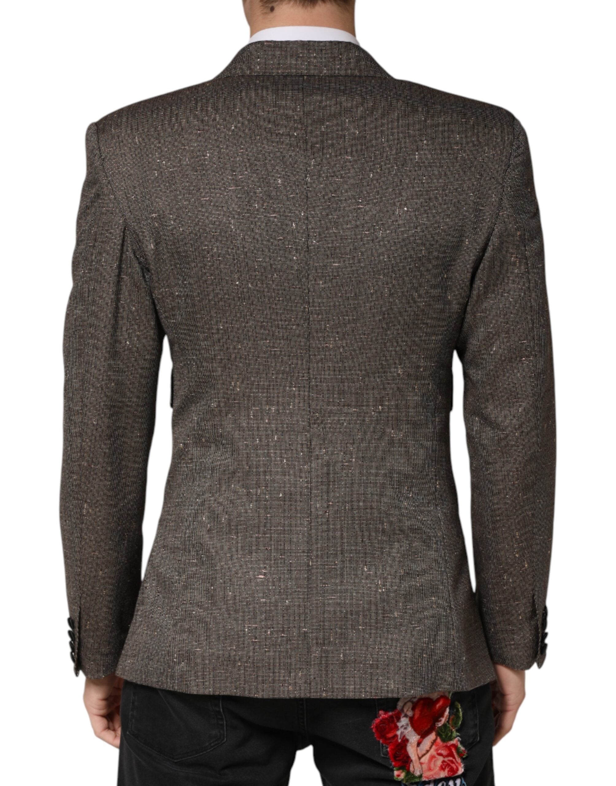 Dolce & Gabbana Grijs Dubbelrijig 2-Knops Jasje Blazer