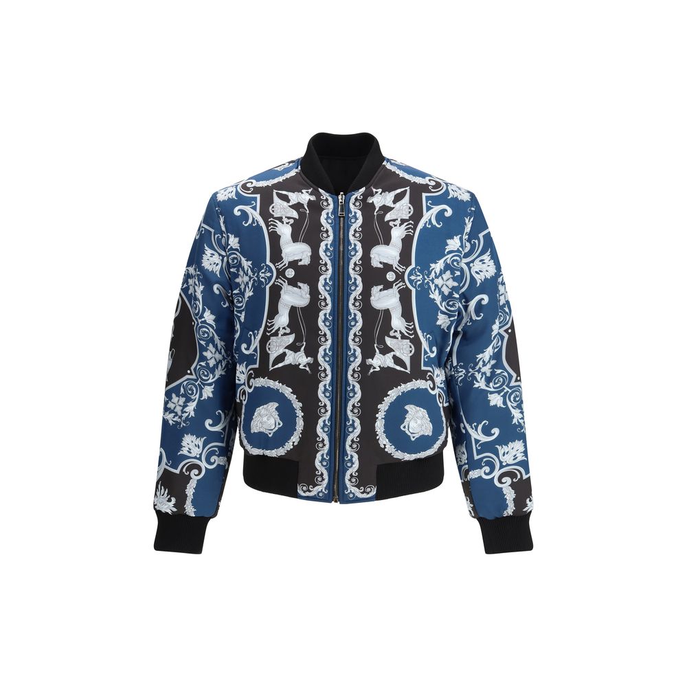 Versace Zwarte Polyamide Jas