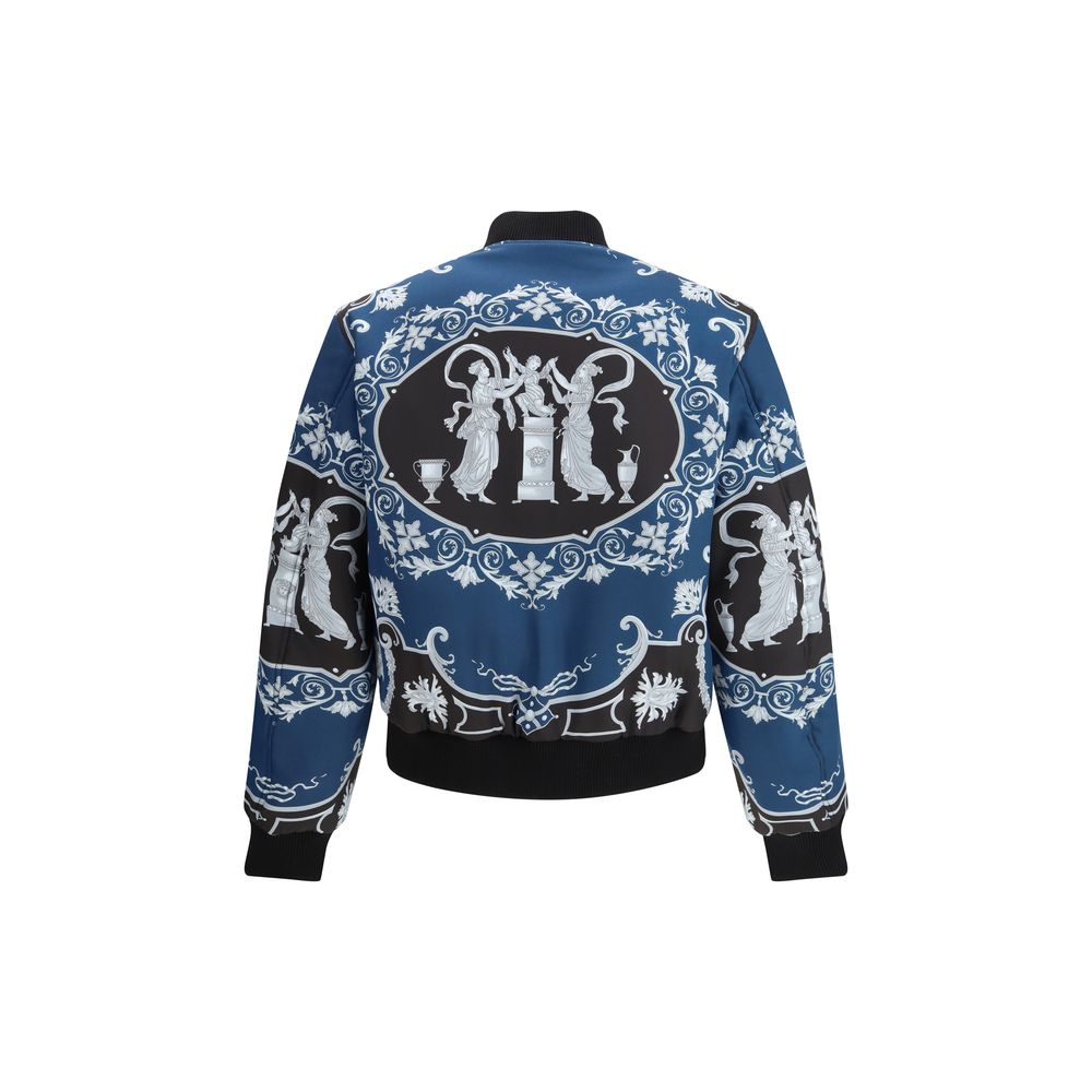 Versace Zwarte Polyamide Jas