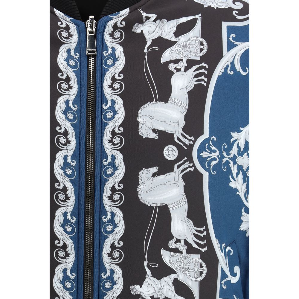 Versace Zwarte Polyamide Jas
