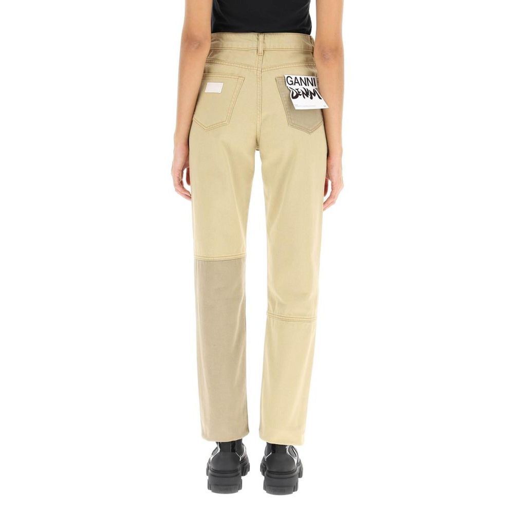 Ganni Brown Cotton Jeans Denim