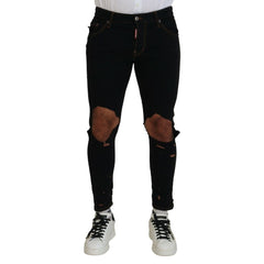 Dsquared² Zwarte katoenen skinny broek