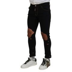 Dsquared² Zwarte katoenen skinny broek