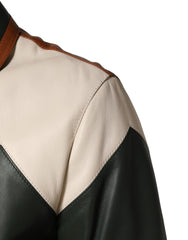 Dolce & Gabbana Multikleur Leren Bikerjack met Volledige Rits voor heren