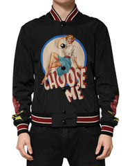 Dolce & Gabbana Zwart Pin-Up Overhemd Bomberjack voor Heren