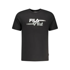 Fila Black Cotton Men T-Shirt