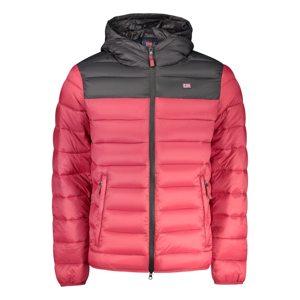 Norwegen 1963 Rote Polyamid Herrenjacke