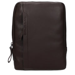 Piquadro Brown Leather Crossbody Bag