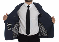 Dolce & Gabbana Blauw Katoen Stretch Casual Blazer