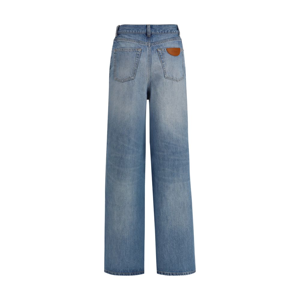 Chloé Jeans aus blauem Baumwoll-Denim