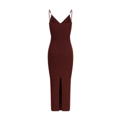 Versace Bordeaux Viscose Casual Jurk