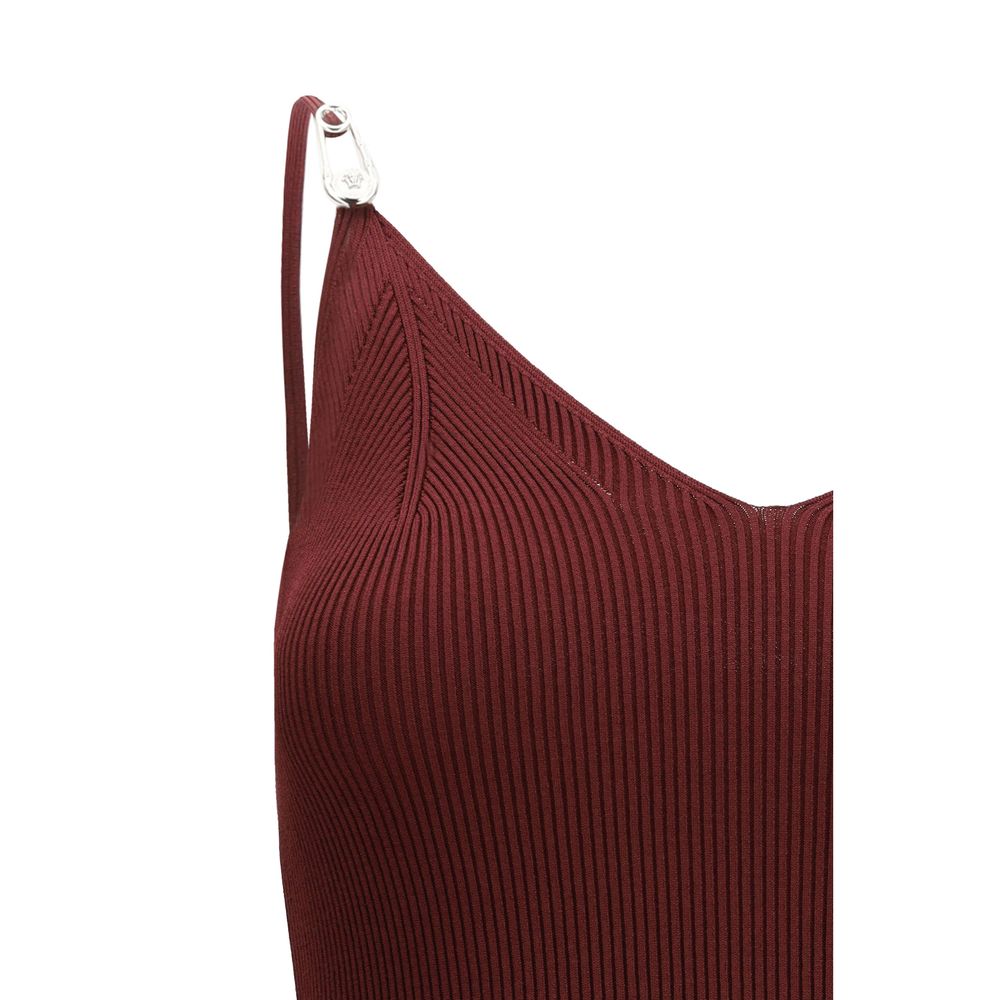 Versace Bordeaux Viscose Casual Jurk
