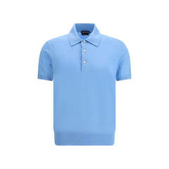 Tom Ford blauwe katoenen poloshirt