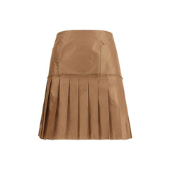Fendi Bruine Zijden Minirok