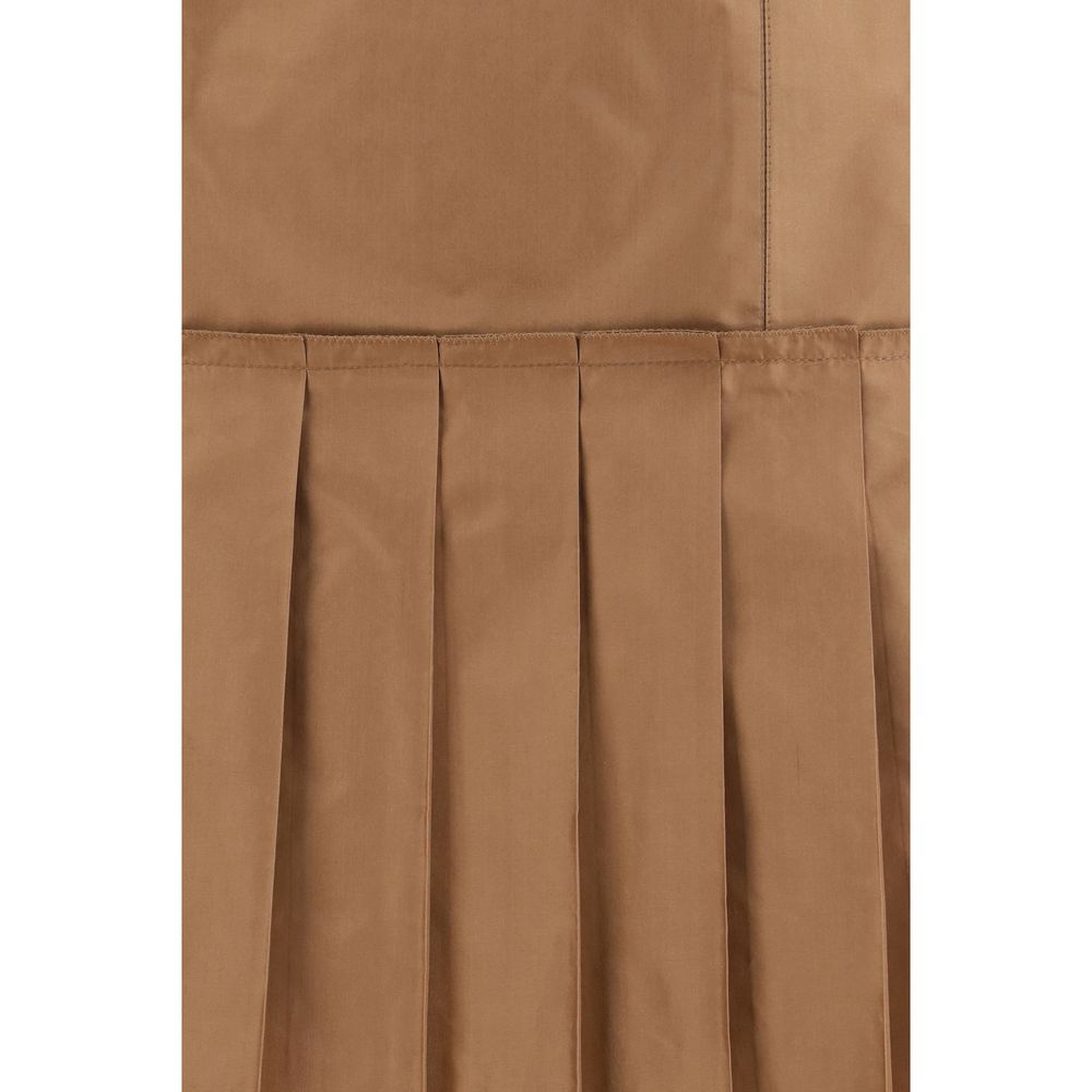 Fendi Bruine Zijden Minirok