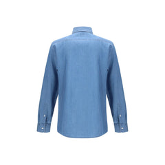 Brunello Cucinelli Blauw Denim Overhemd