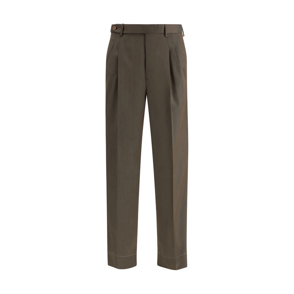 Brioni Bicolor Freizeithose aus Fleece-Wolle