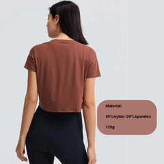 Luluyun Women's Workout Crop Tops Short Sleeve Yoga Shirts Casual Athletic Running T-Shirts