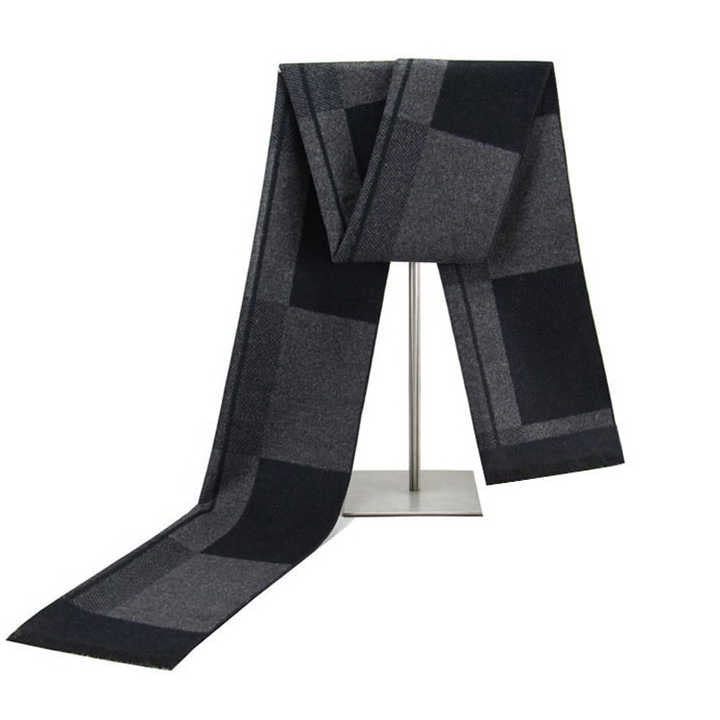 Fashion Quality Scarves Man Autumn Winter Thick Warm Cashmere Scarf Business Long Wraps Boy Classic Shawl