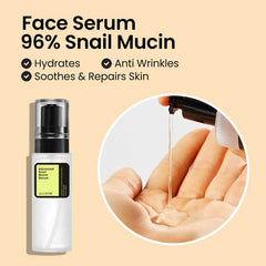Korean Skin Care Products 96% Snail Mucin Hyaluronic Acid Face Care Antiaging Anti Wrinkles Serum Private Label Liquid Female