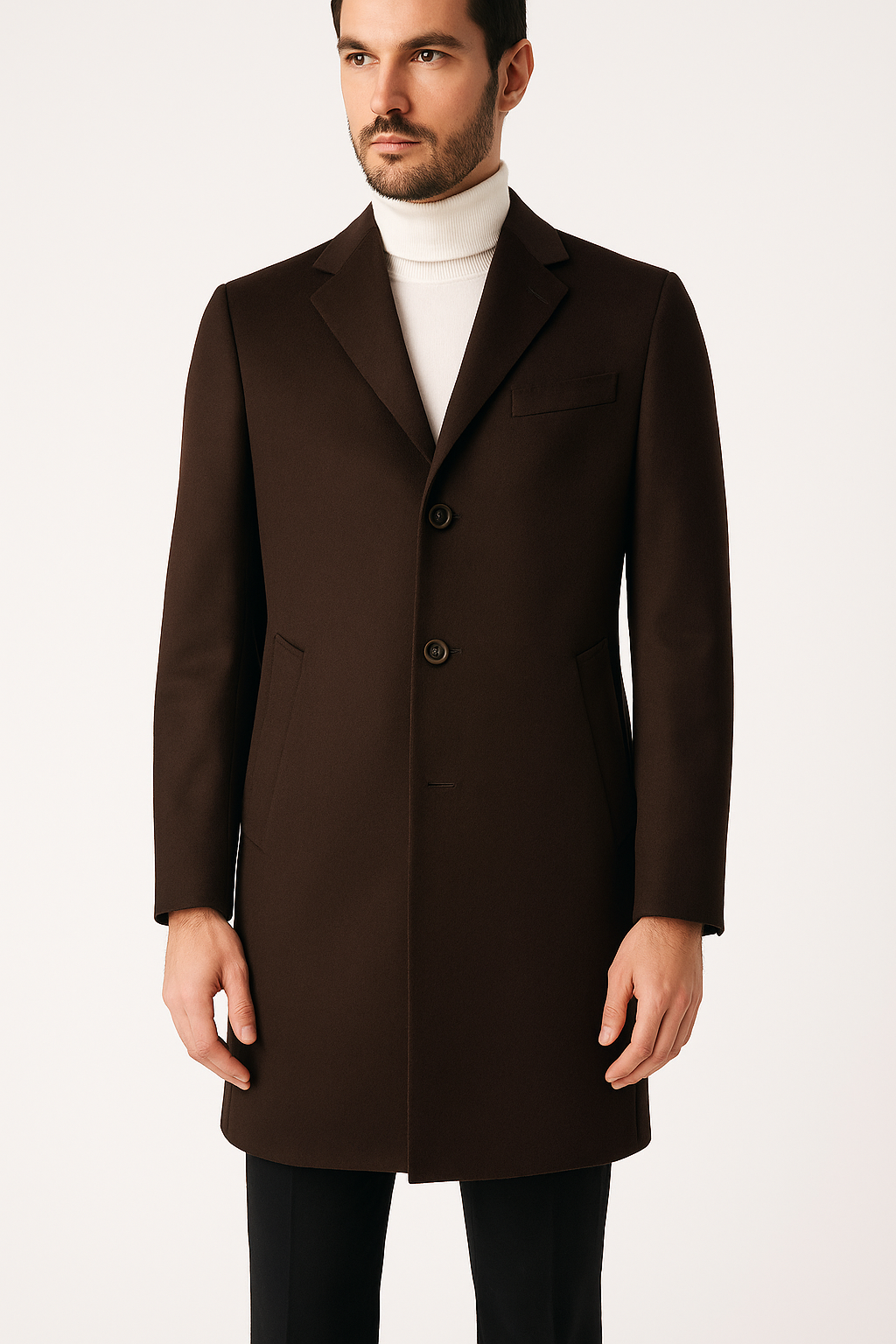 Loro Piana Brown Wool Men’s Overcoat – Luxury Italian Capolavoro Coat | Made in Italy